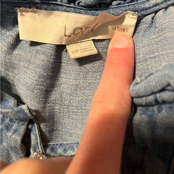 Loft Denim Tiered Swing Dress - Picture 5 of 6